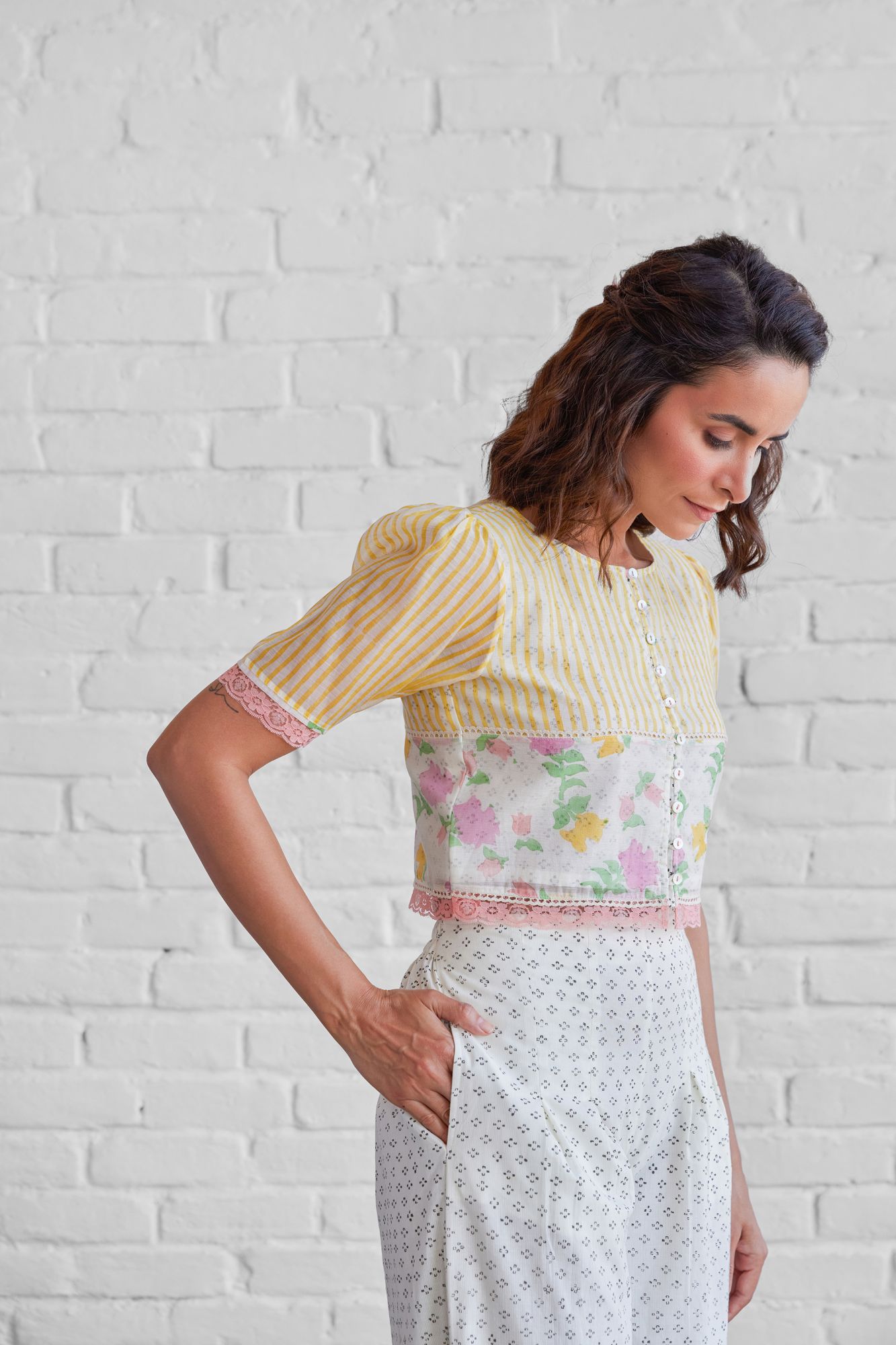 Patio Chanderi Cotton Blouse