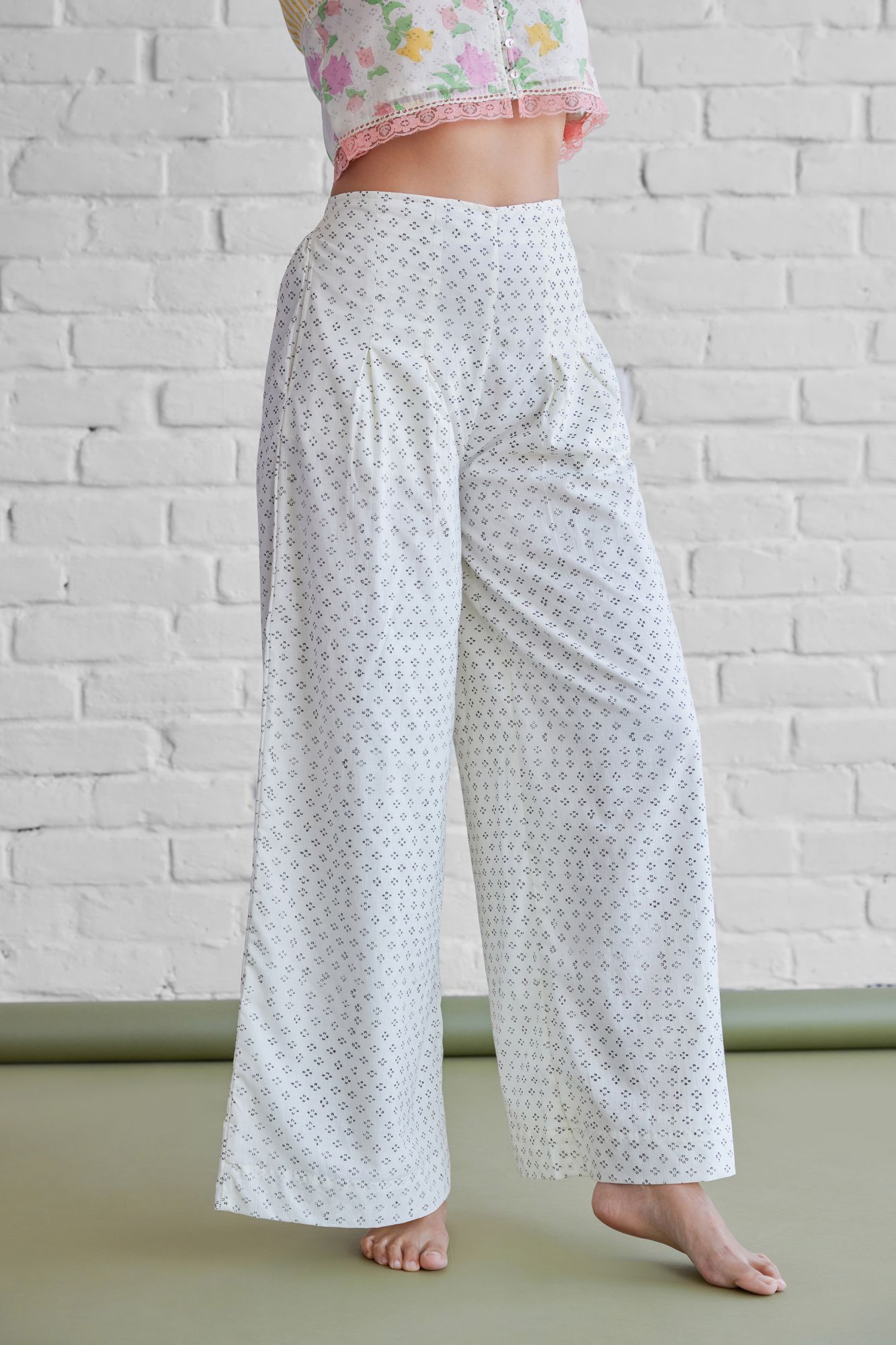 Iota Box Pleat Cotton Palazzo