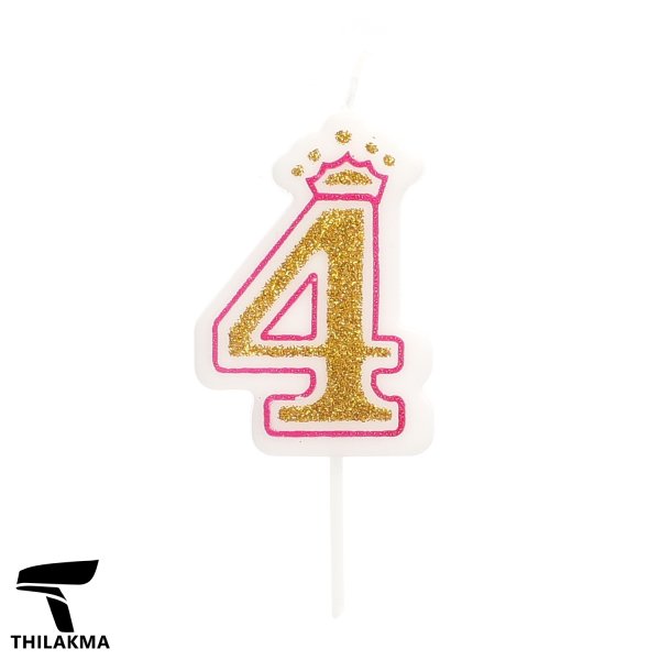 Glitter Birthday Number Candle 5