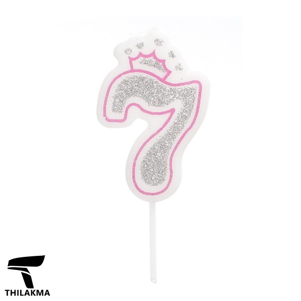 Glitter Birthday Number Candle