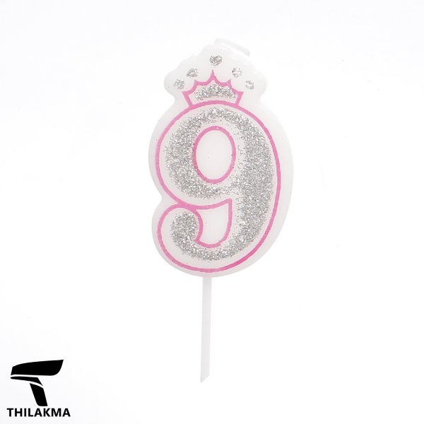 Glitter Birthday Number Candle