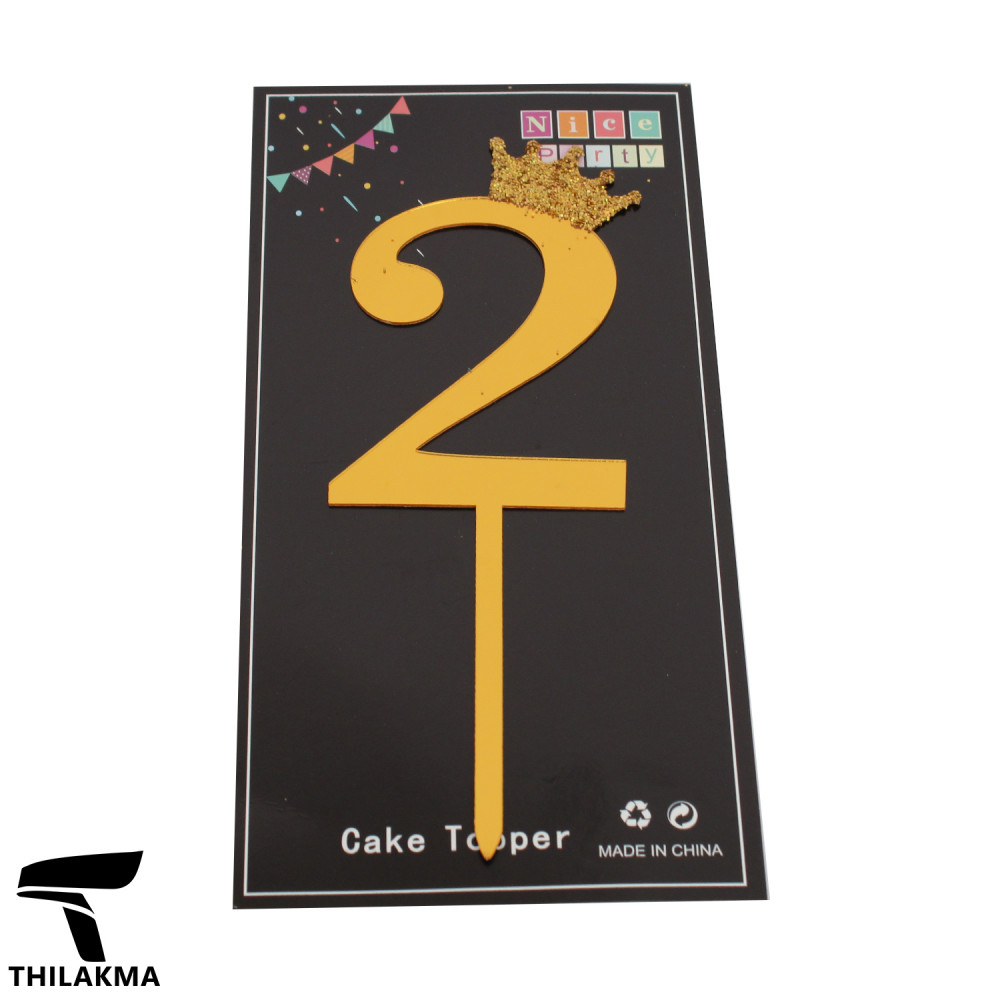 Number Two Cake Topper