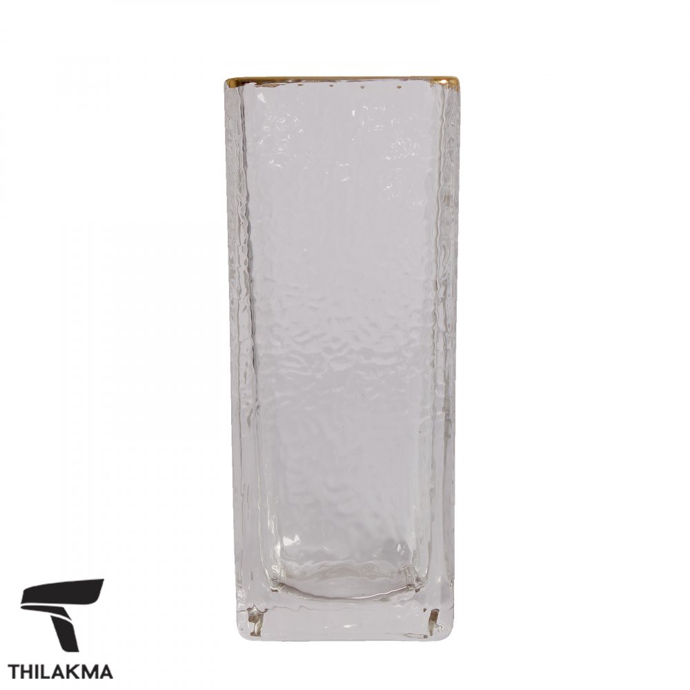 Square Glass Vase 19cm