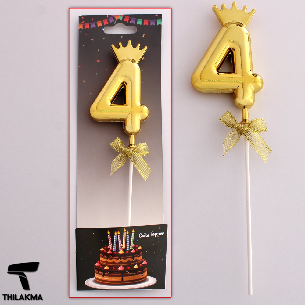 Number Four Cake Topper Number Four Cake Topper