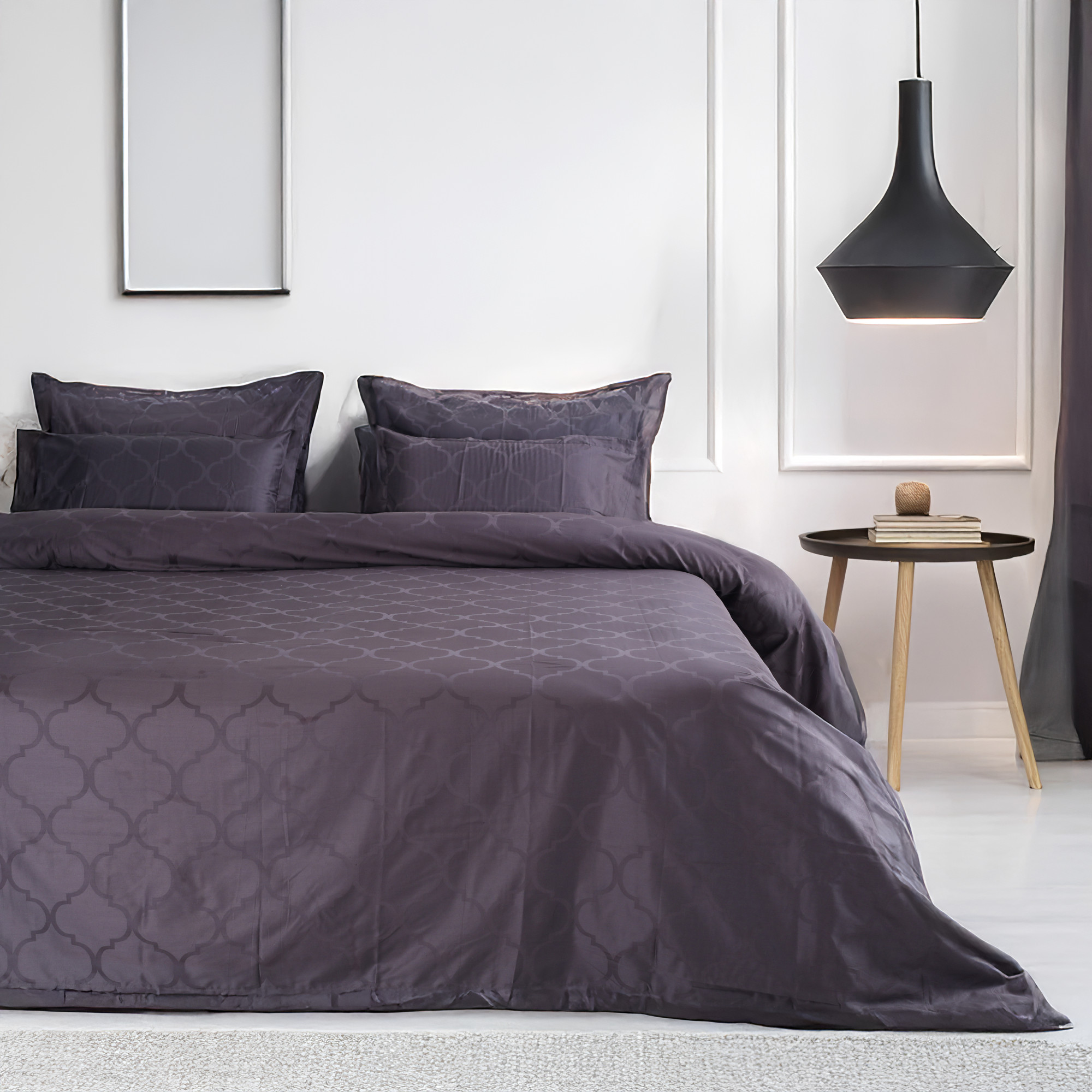 ITALIAN JACQUARD- Charcoal Grey