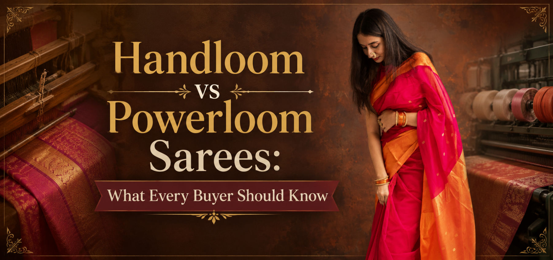 Handloom vs Powerloom Sarees