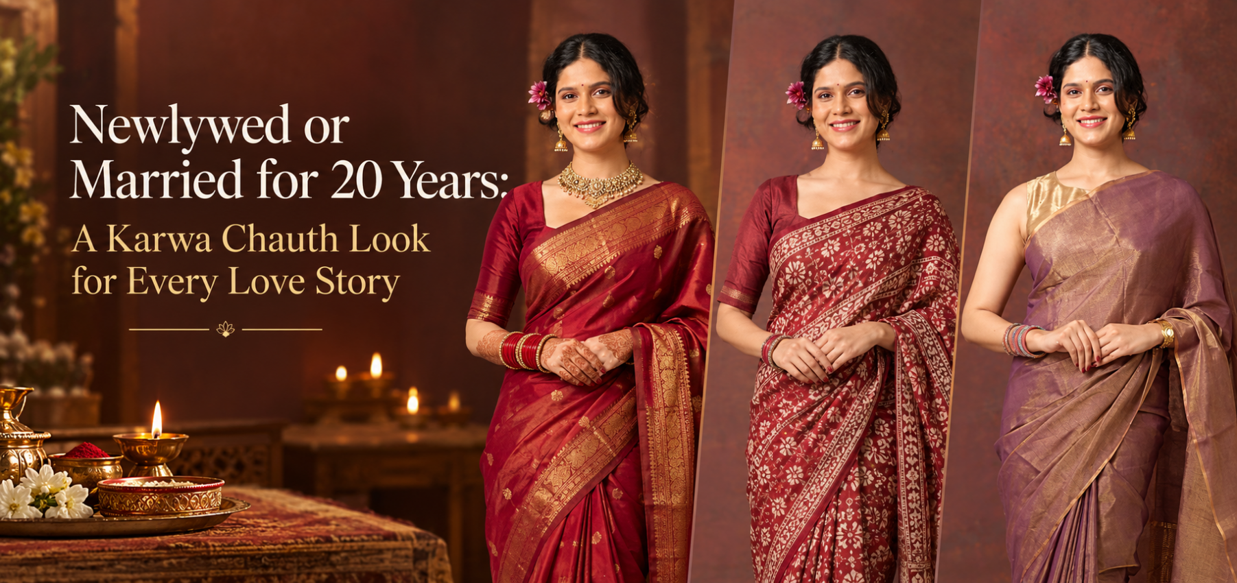 Newlywed or Married for 20 Years: A Karwa Chauth Look for Every Love Story