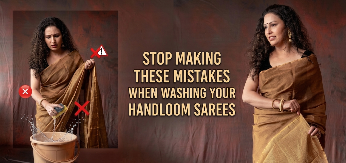 Handloom Saree Washing Mistakes