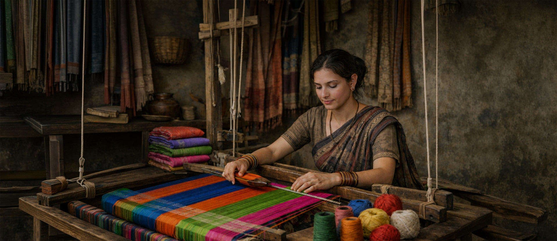 Handwoven by generational artisans, preserving timeless textile traditions.
