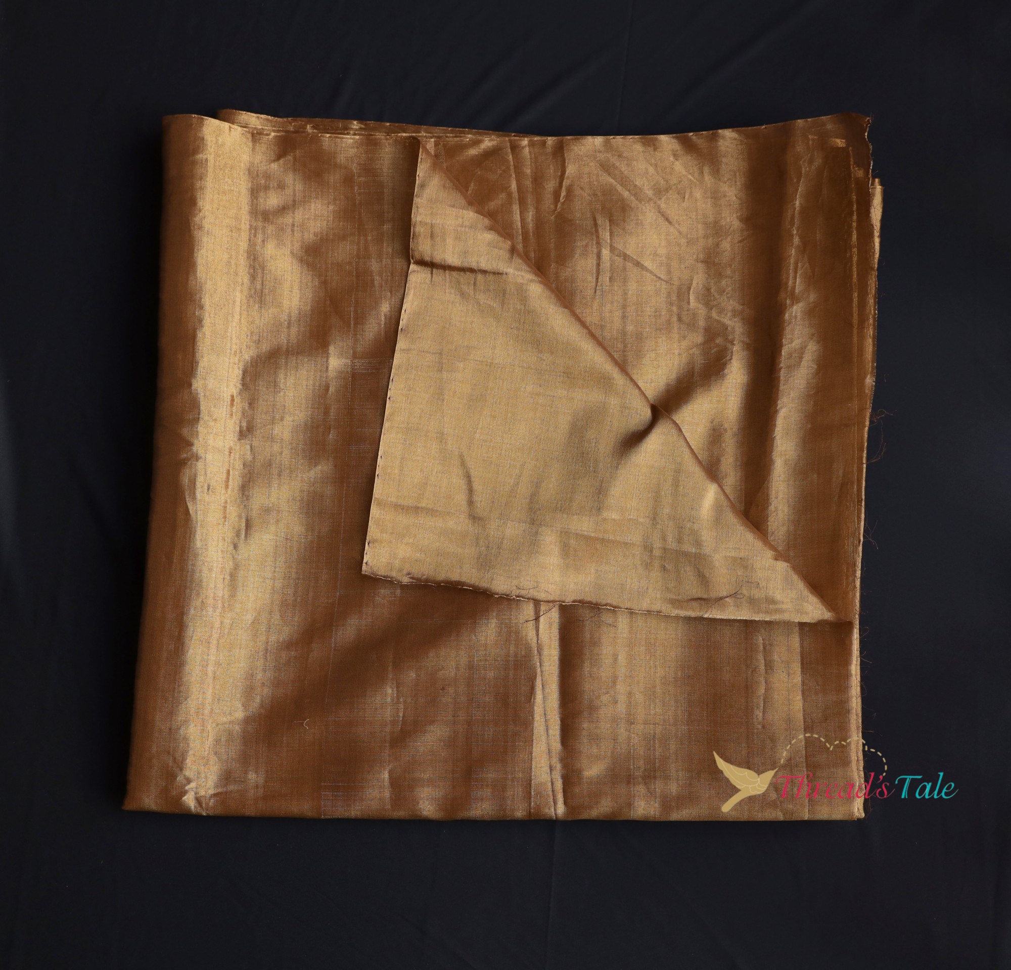 Antique Gold Tissue Chanderi Fabric