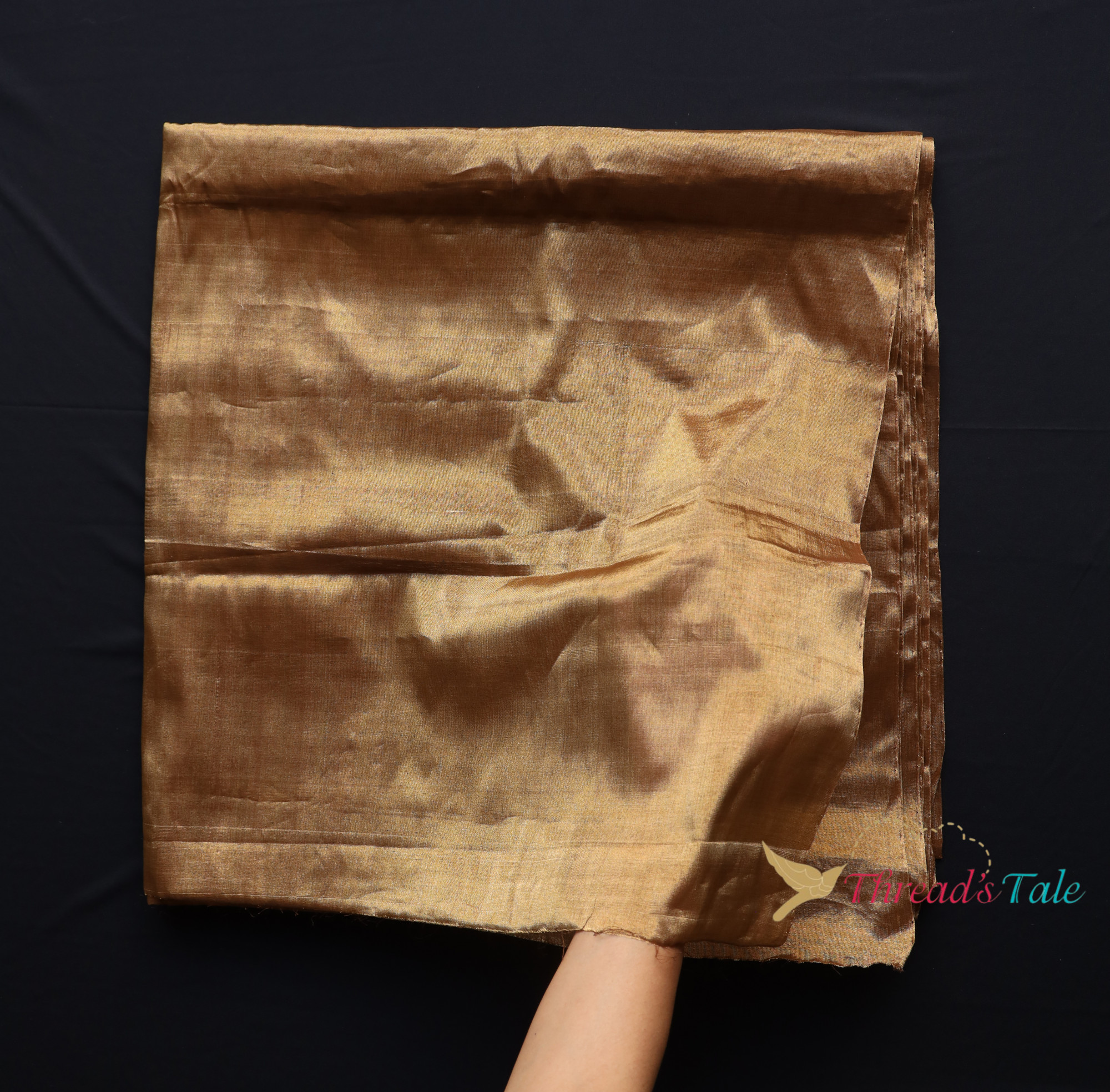 Antique Gold Tissue Chanderi Fabric