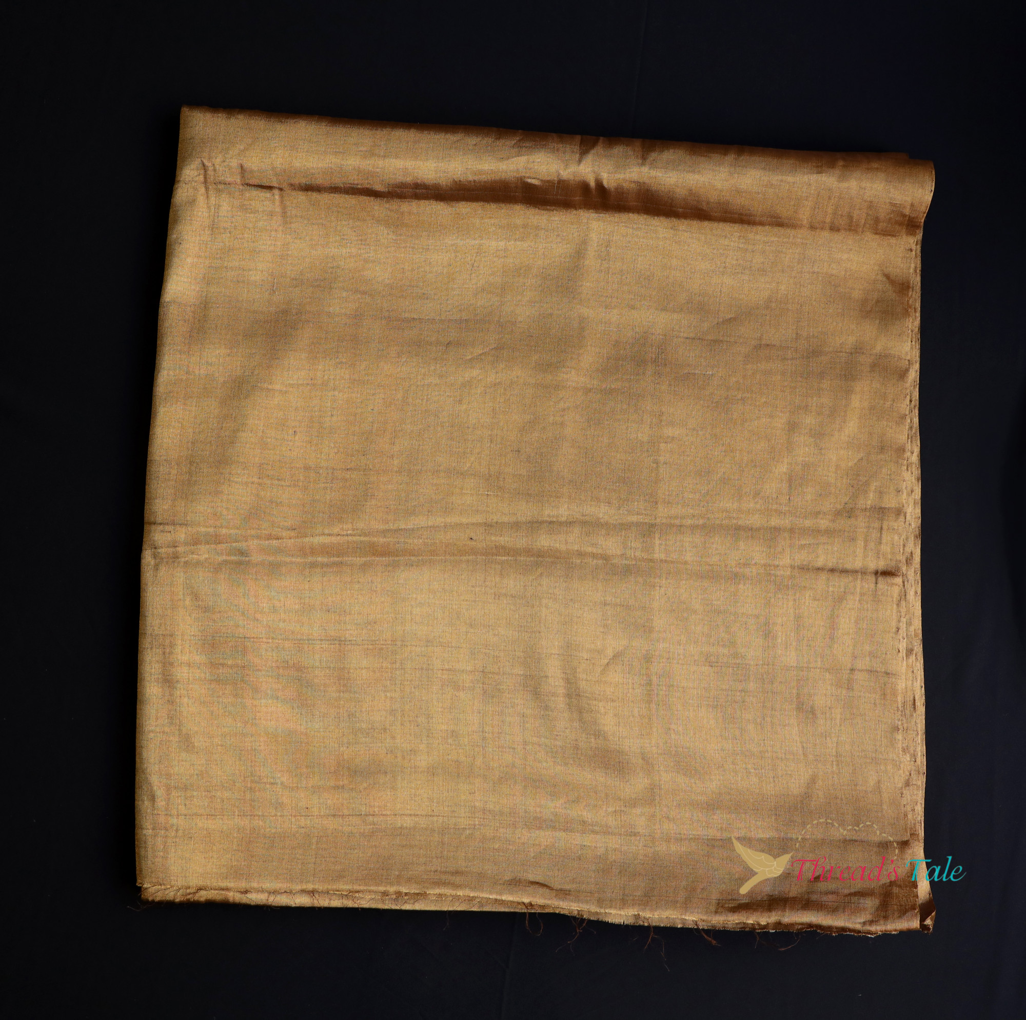 Antique Gold Tissue Chanderi Fabric