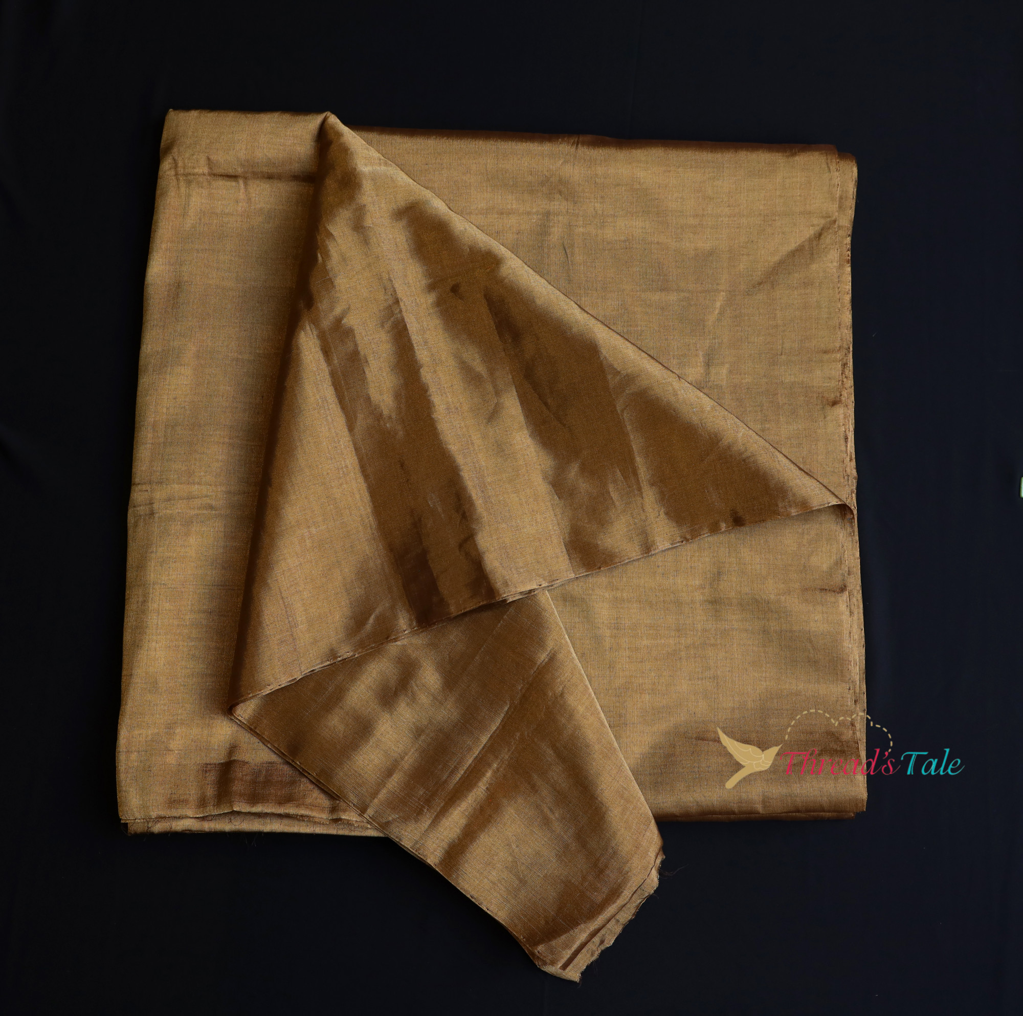 Antique Gold Tissue Chanderi Fabric