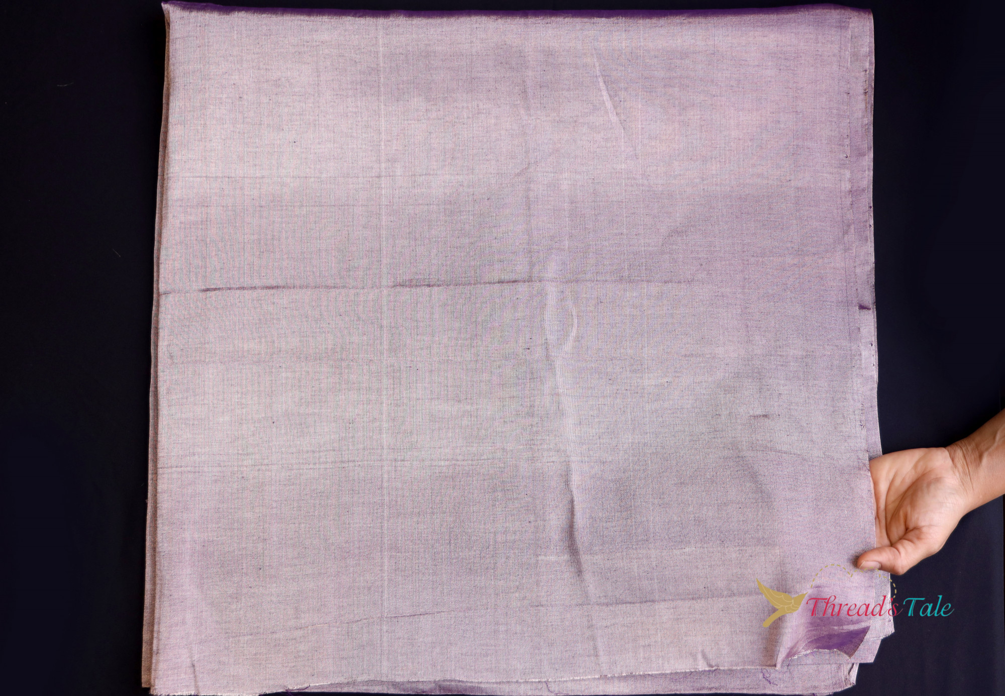 Violet Mettalic Silver Tissue Chanderi Fabric