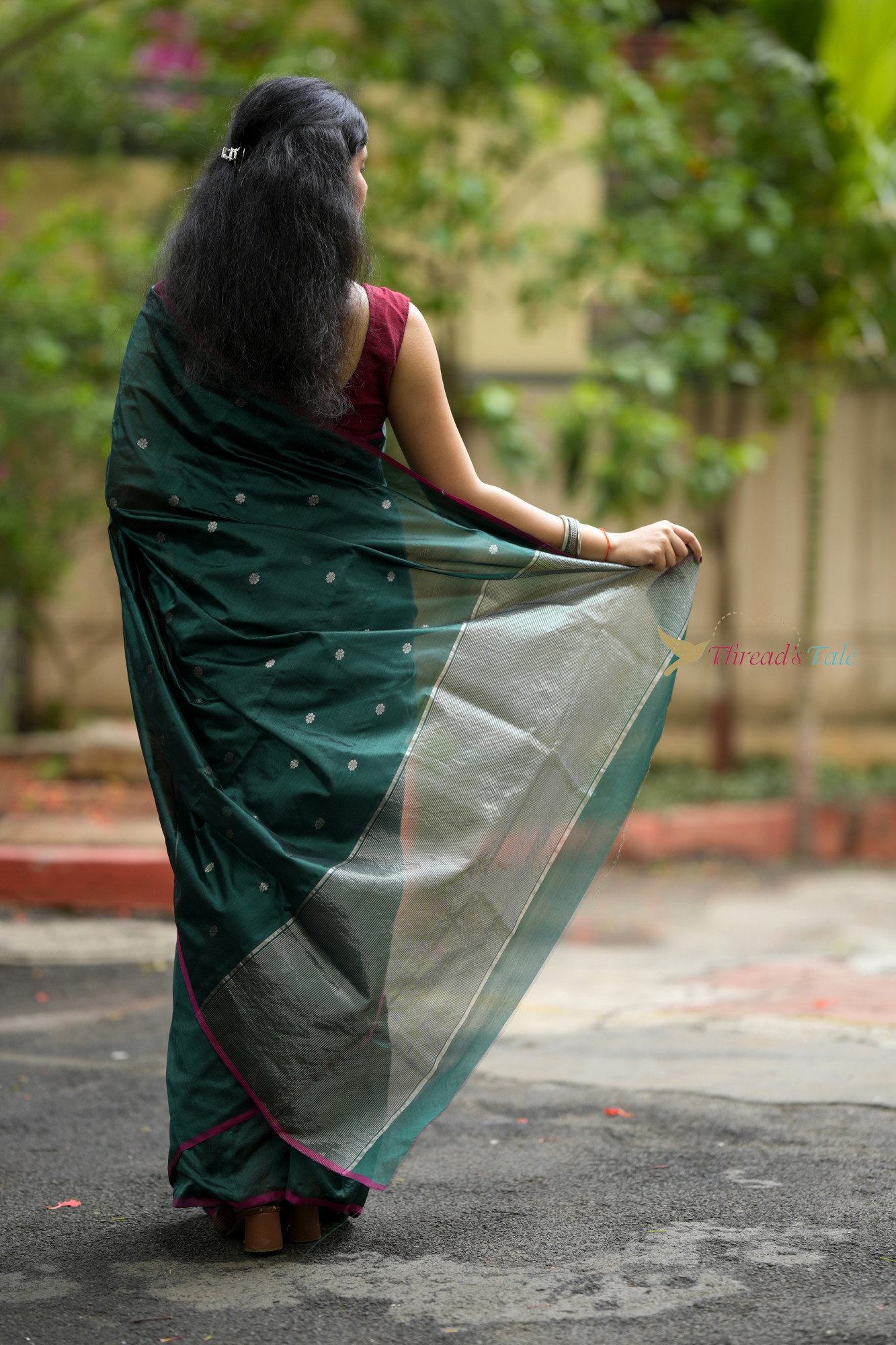 Green Handwoven  Pure  Silk Saree