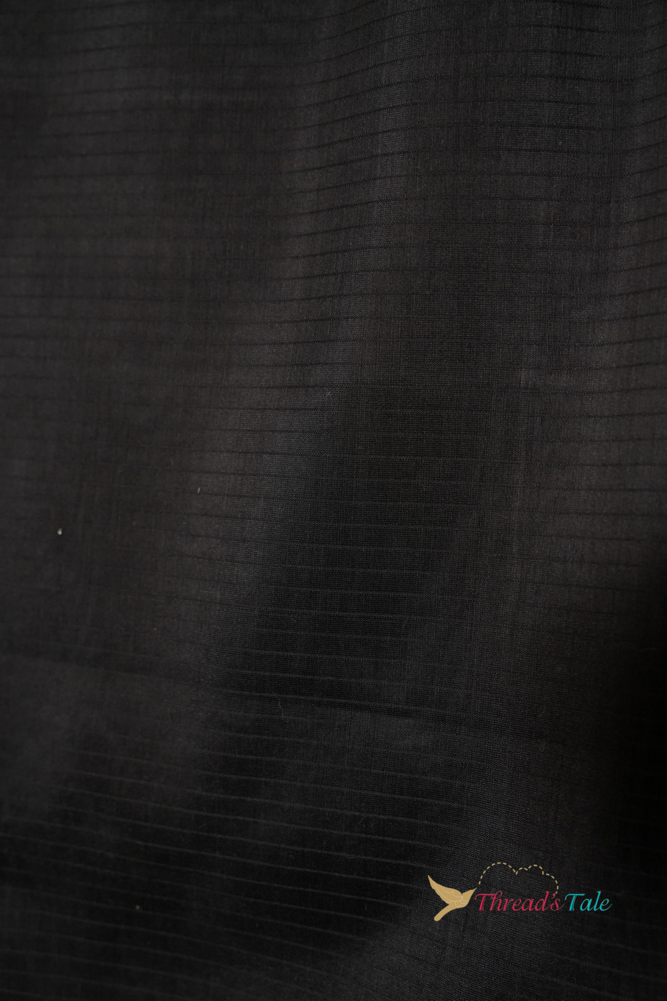 Black Beige Handwoven Top And Dupatta Set