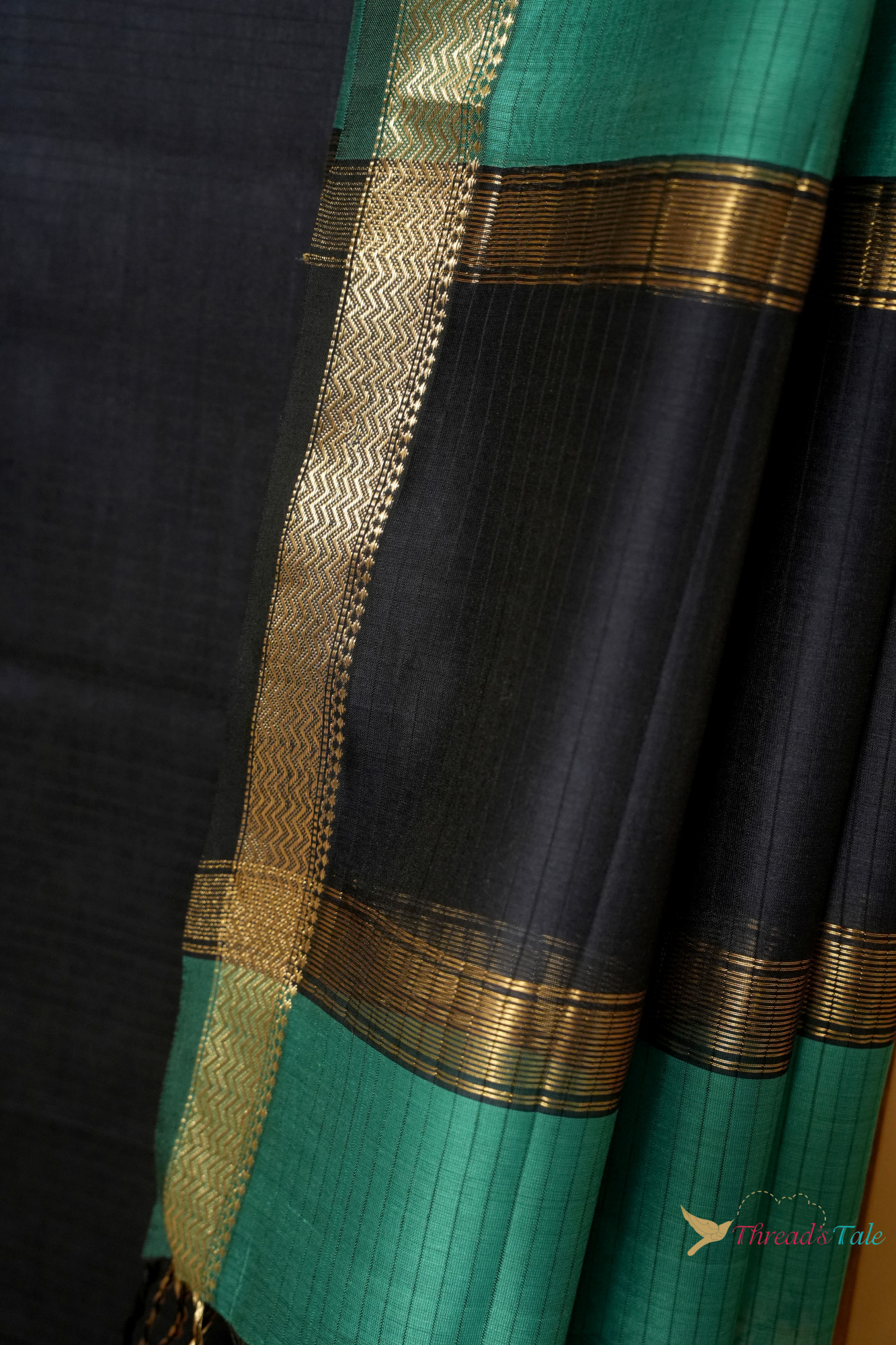 Indigo Blue Handwoven Top And Dupatta Set