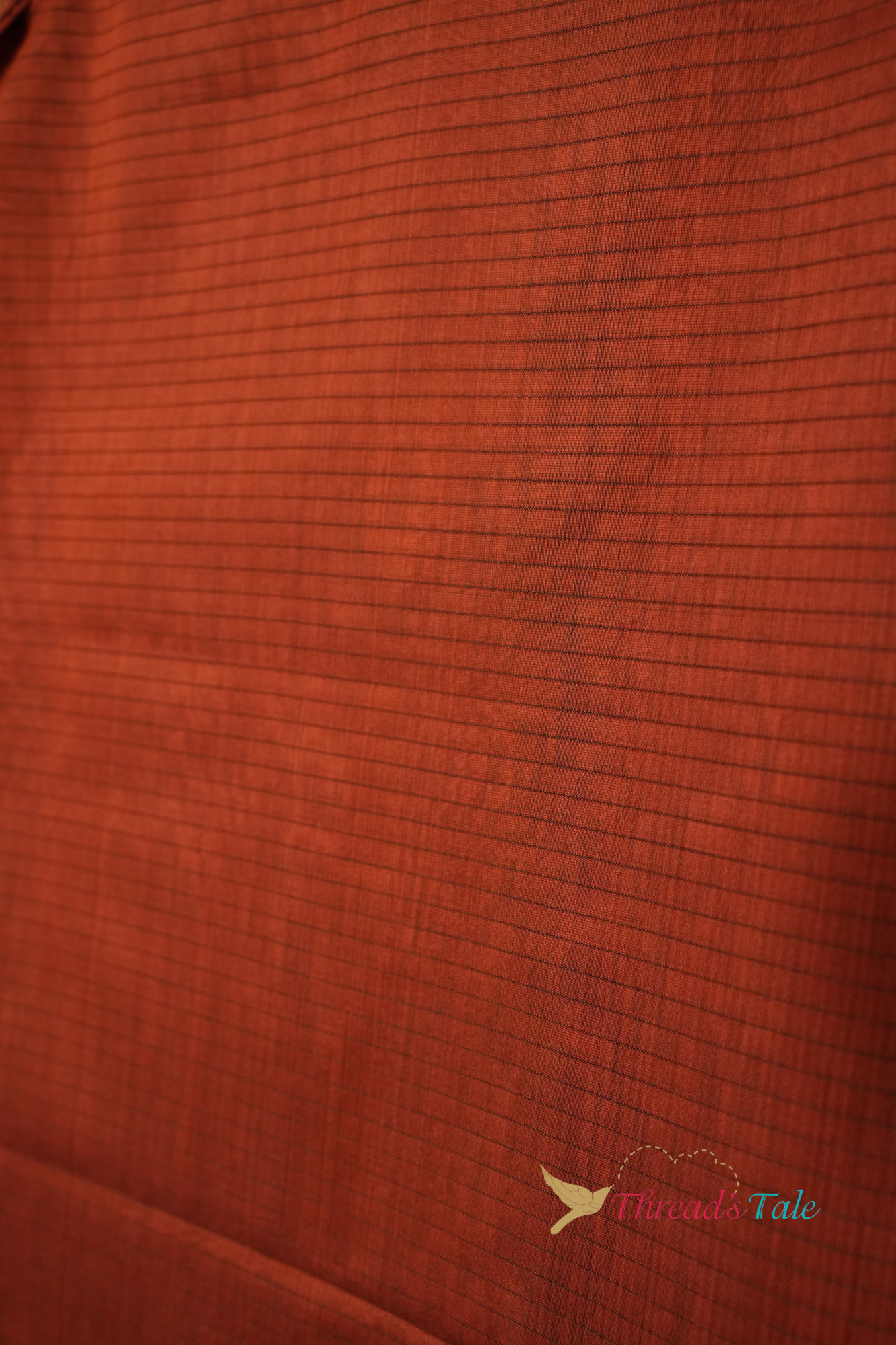 Ochre Chocolate Brown Handwoven Top And Dupatta Set