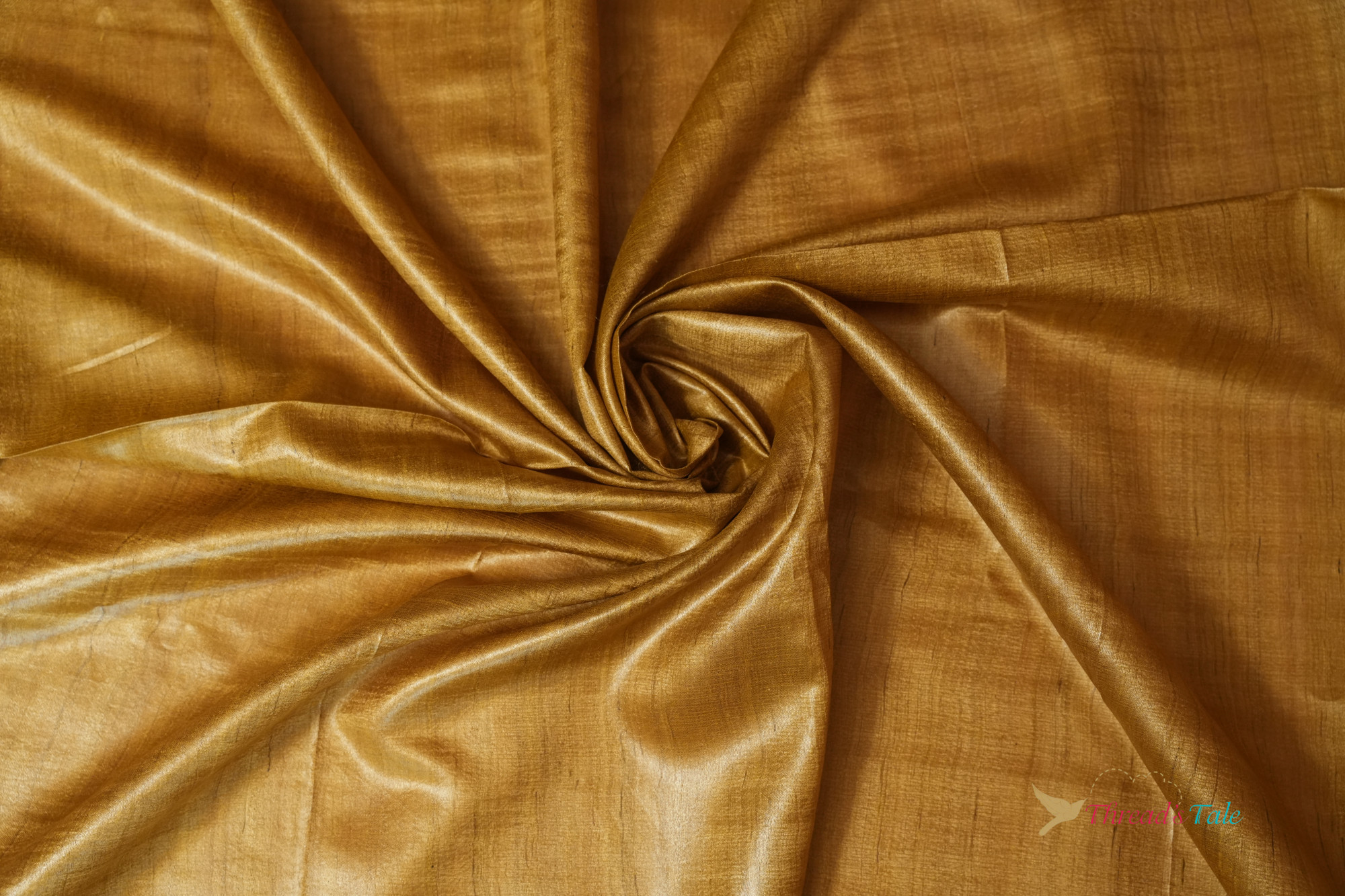 Golden Yellow Handwoven Tussar Fabric