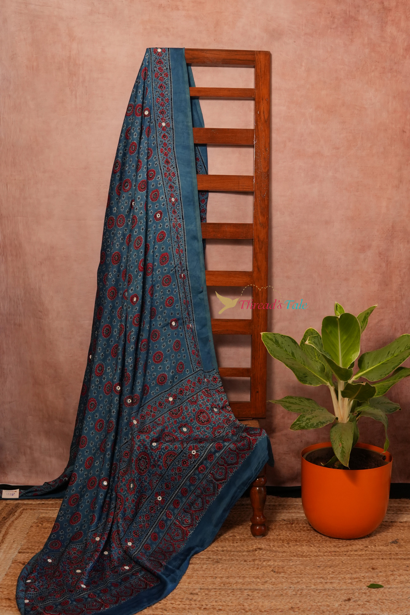 Indigo Handcrafted Modal Silk Dupatta