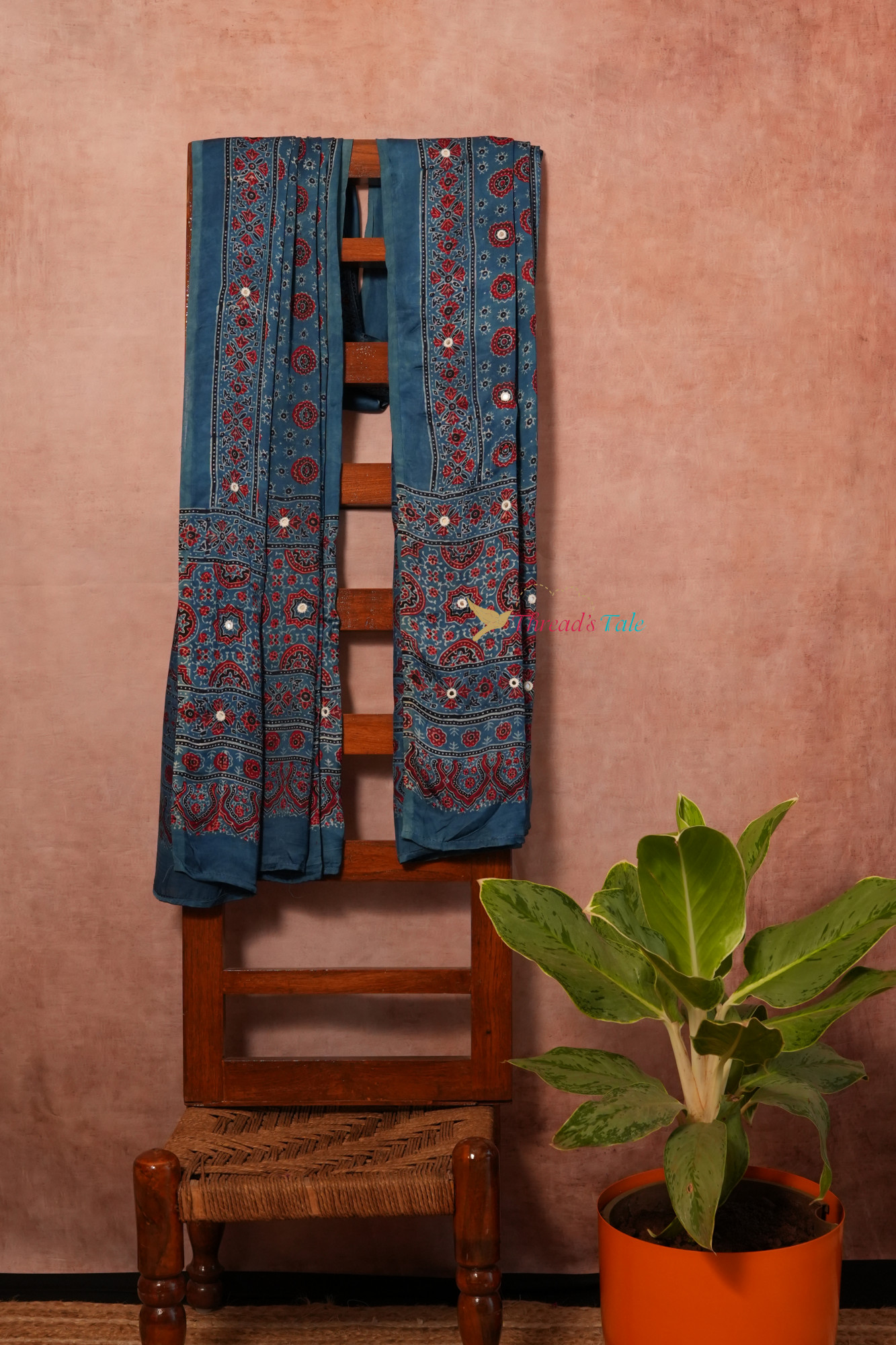 Indigo Handcrafted Modal Silk Dupatta