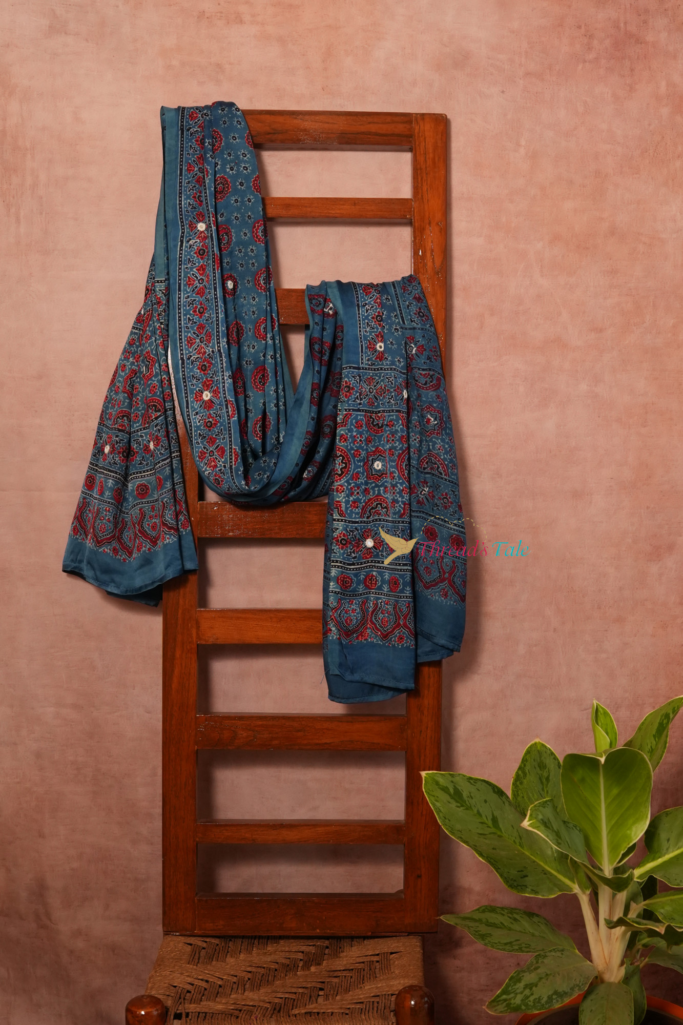 Indigo Handcrafted Modal Silk Dupatta