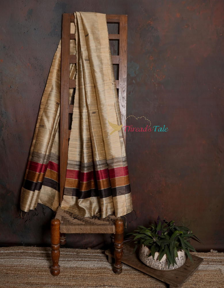 Image of Handwoven Beige Dupatta