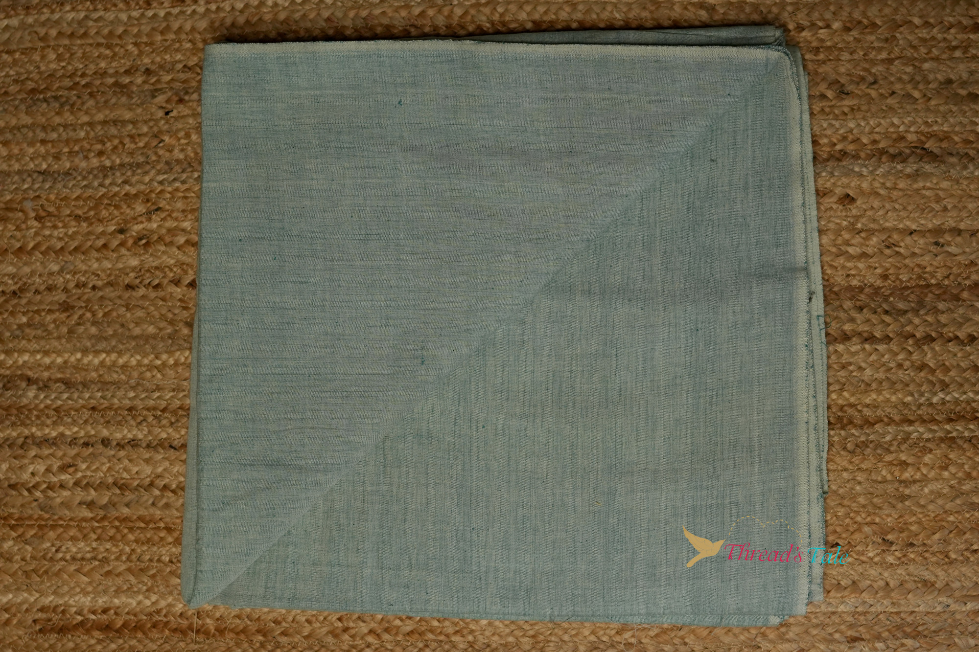 Sage Green Khadi Cotton Handwoven Fabric