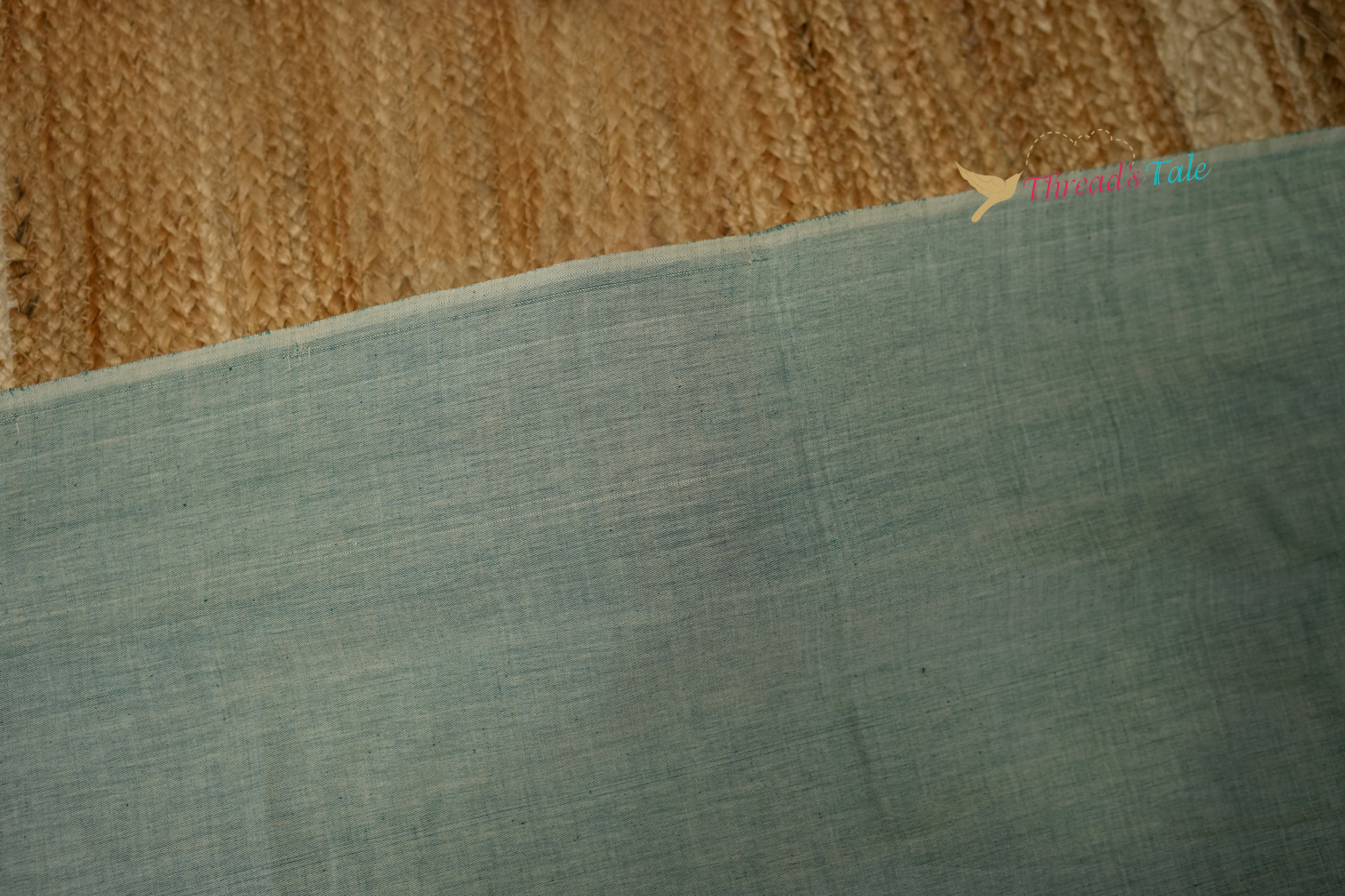 Sage Green Khadi Cotton Handwoven Fabric