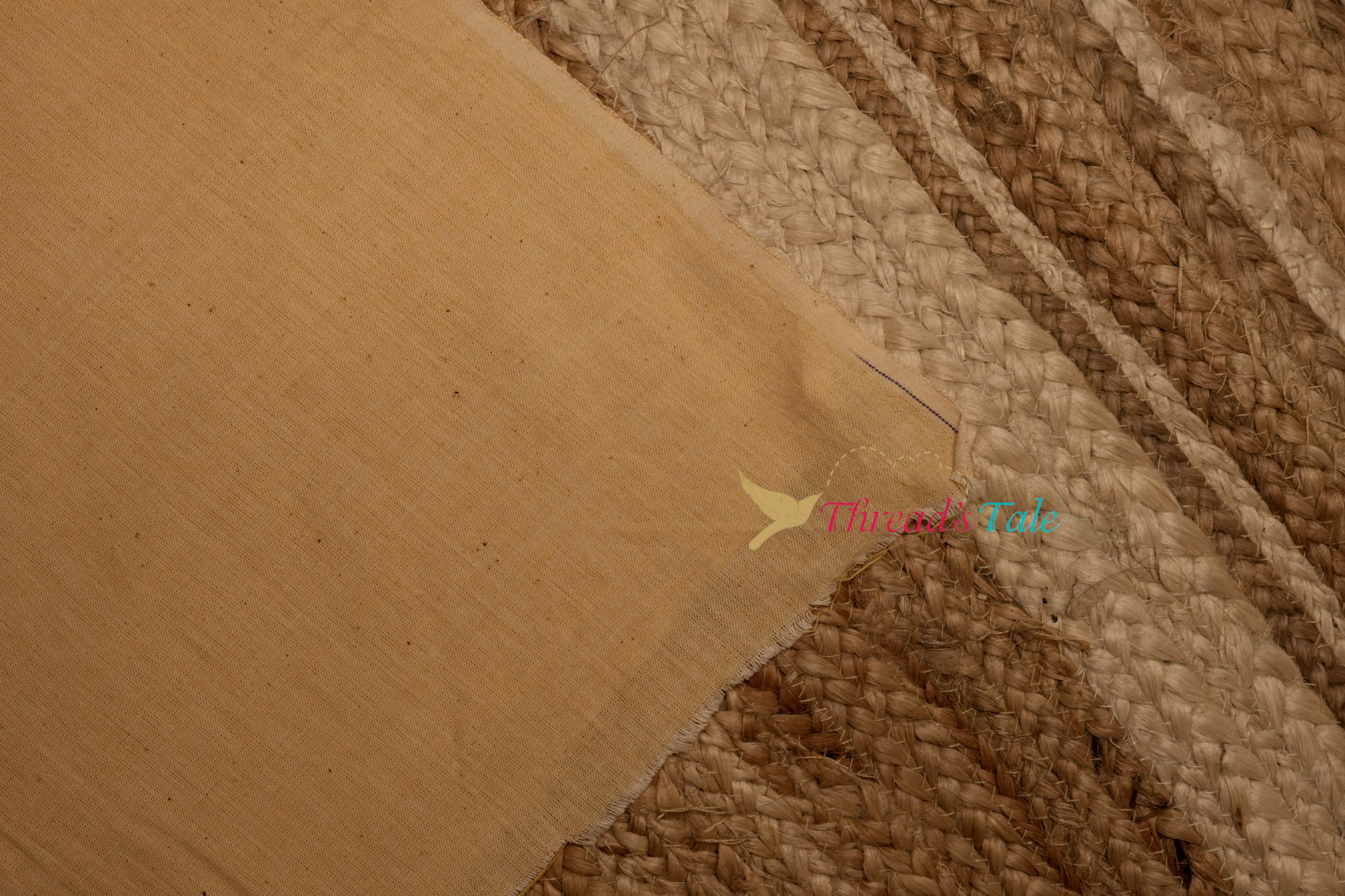 Earthy Beige Khadi Cotton Handwoven Fabric