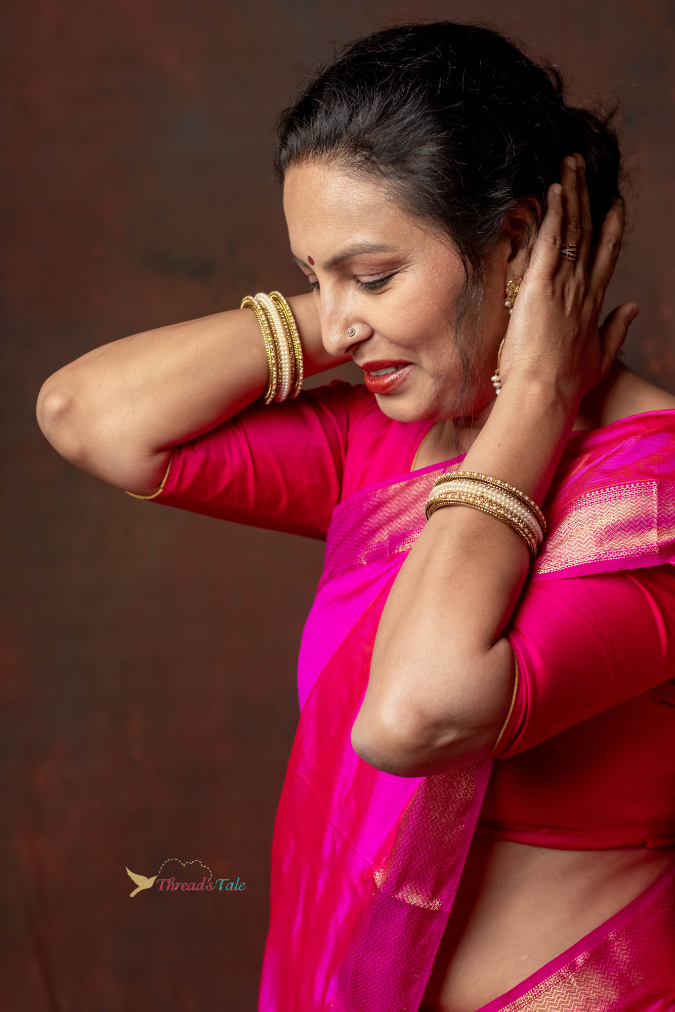 Lustrous Pink Handwoven Pure Silk Saree