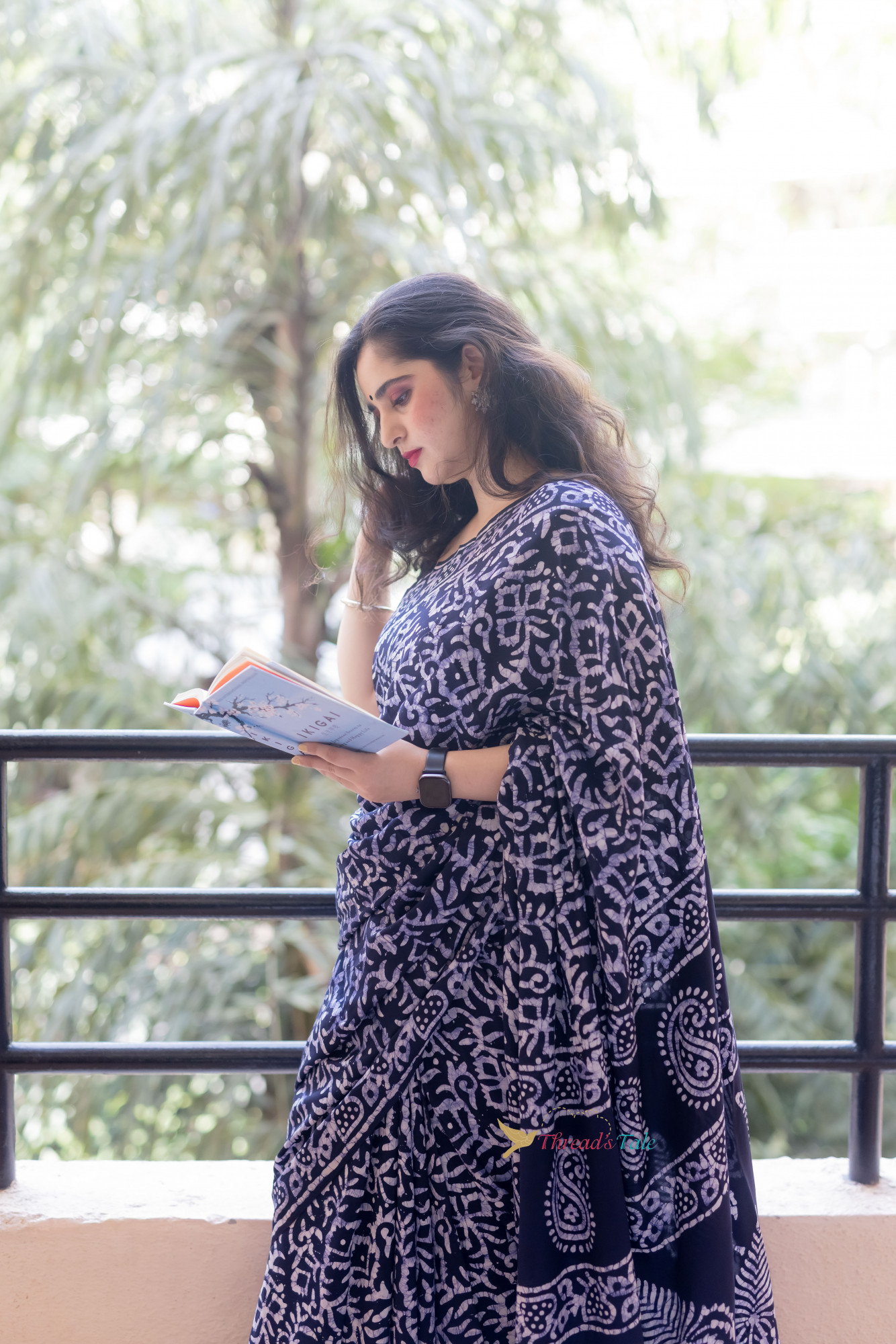 Indigo Hand Crafted Batik Saree