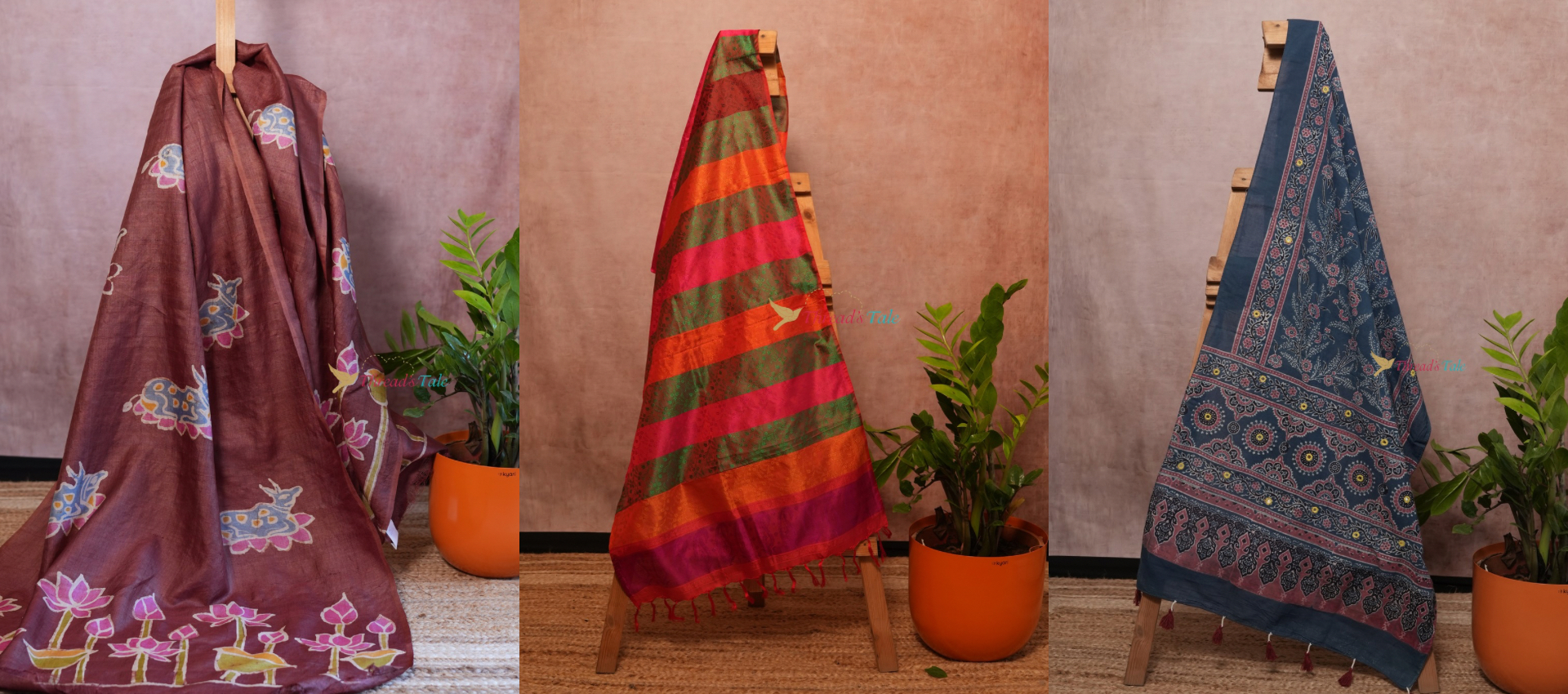 Threads Tale with our curated collection of sarees