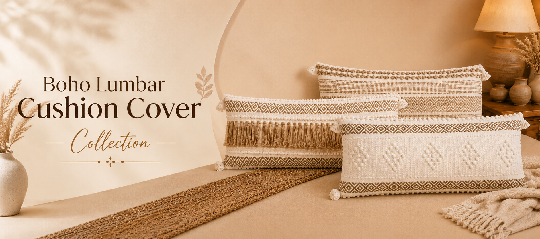 Boho Lumbar Cushion Cover