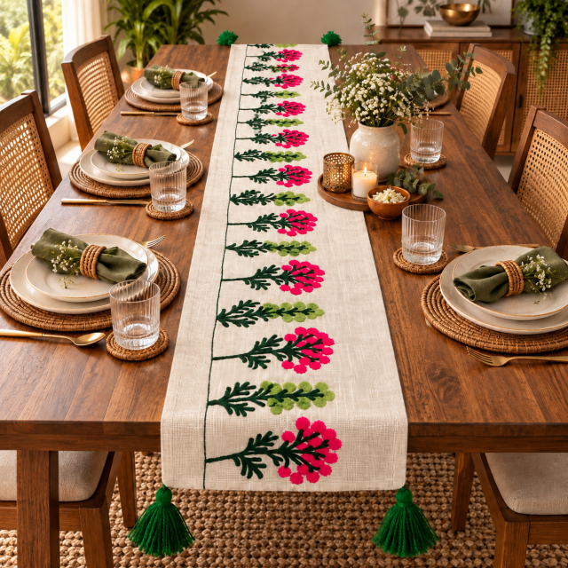 embroidery table runner
