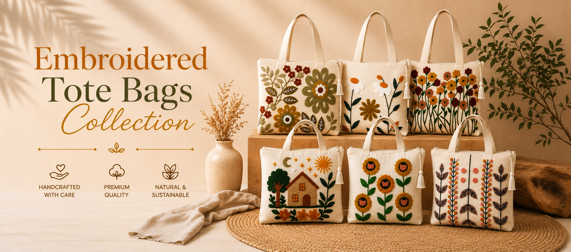 Embroidery Tote Bag
