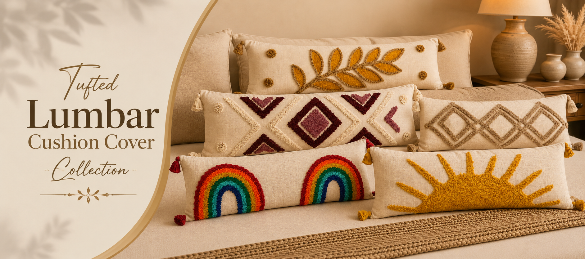 Tufted Lumbar Cushion Cover
