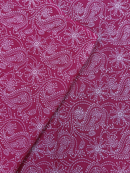 Magenta Lucknowi Chikankari Print