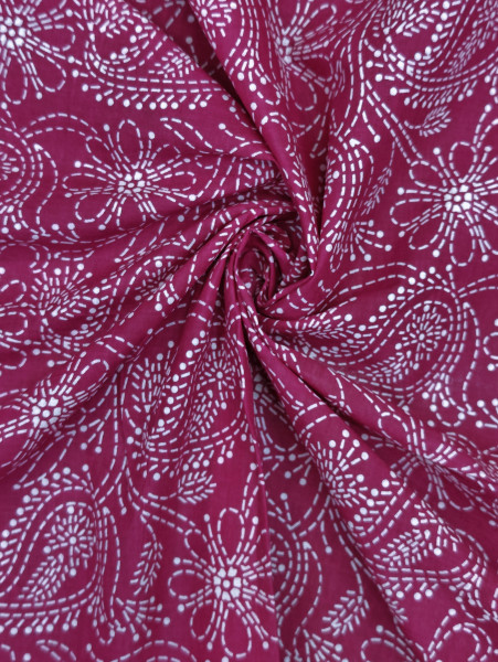 Magenta Lucknowi Chikankari Print