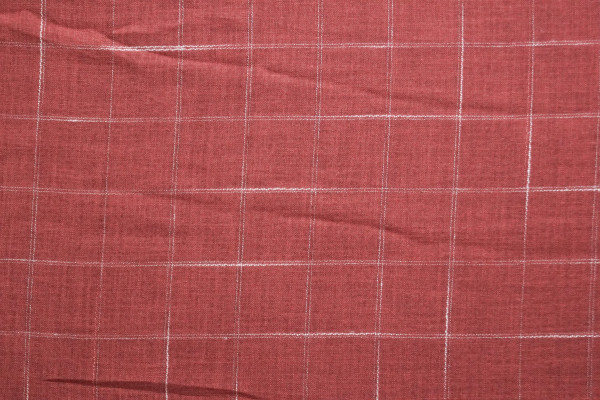 Salmon Yarn Dyed Linen Checks