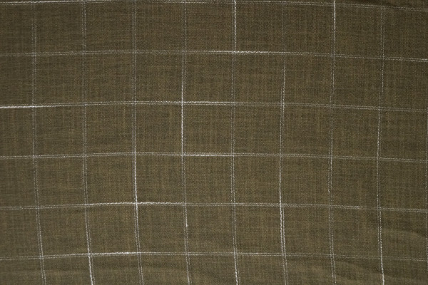 Mehendi Green Yarn Dyed Linen Checks