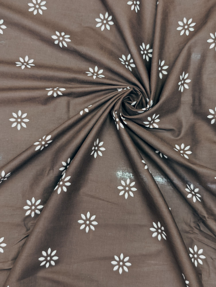 Image of Mocha floral and geometric Print