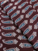 Maroon Paisley Block Print Cotton Fabric