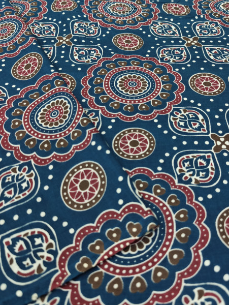 Ajrakh Indigo Cotton Print