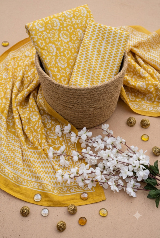Image of Yellow Buti 3Pc Suit Set