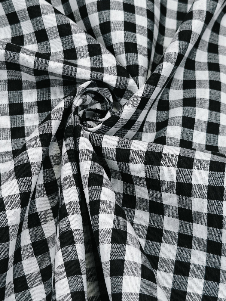 Image of Handloom Cotton Ikat Black and White