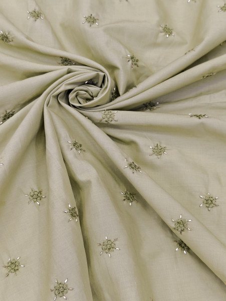 Pastel Green Cotton Beds Work With Embroidery