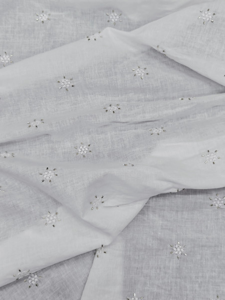 Pearl White Cotton Beds Work With Embroidery