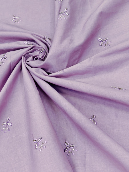 Lavender Cotton Beds Work With Embroidery