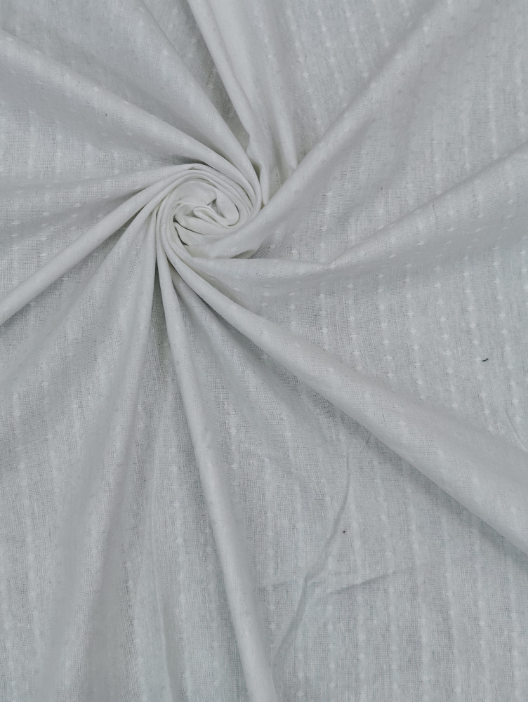 Image of Gray Dobby Dot Premium Cotton Fabric